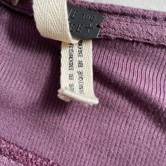 We The Free Thermal Fashion Shirt Oversize Fit Purple Top Size XS u - Picture 9 of 10